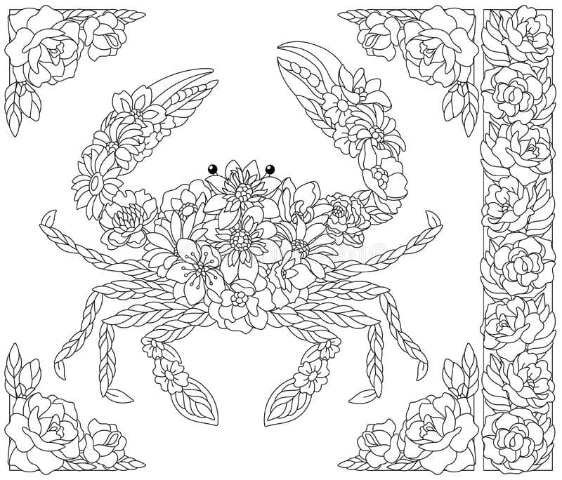 Crab with Flower