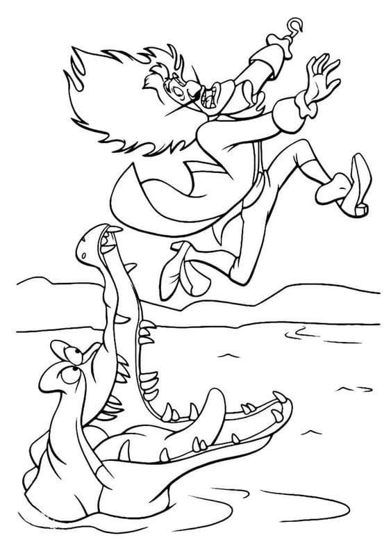 Cute Cartoon Crocodile Coloring page