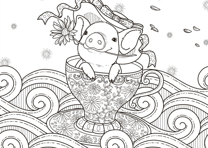 Pig And Flower